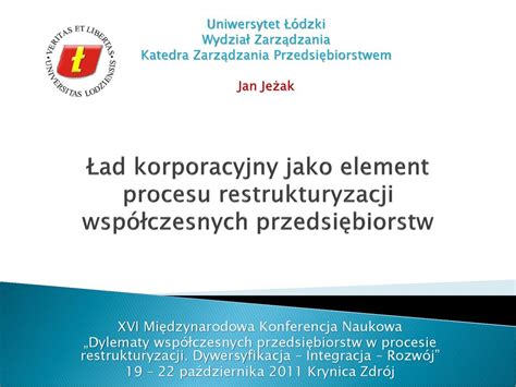 Uniwersytet Dzki Wydzia Zarz Dzania Ppt Pobierz