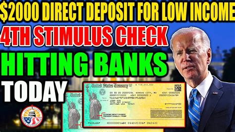 Th Stimulus Checks Direct Deposits For All Lowincome Stimulus