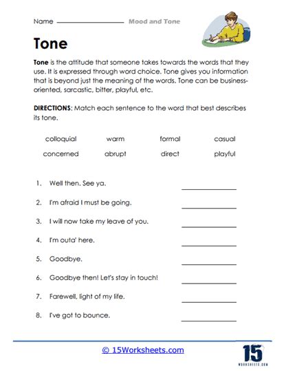 Mood and Tone Worksheets - 15 Worksheets.com - Worksheets Library