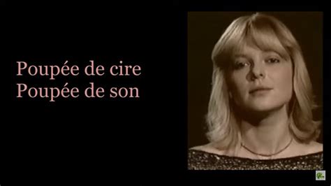 Poup E De Cire Poup E De Son Paroles France Gall Youtube