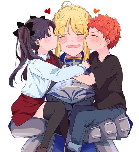 Fate Stay Night Shirou And Saber Kiss
