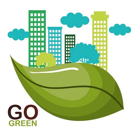 Premium Vector Go Green Ecology Poster