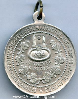 Tragbare Medaille Hannover Niedersachsen Deutsche Staaten