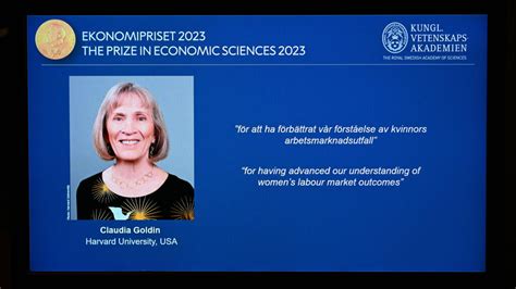 Nobel Prize in Economics 2023 awarded to American researcher Claudia ...