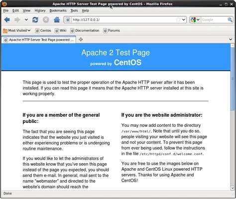 Centos Web Server Unbrick Id