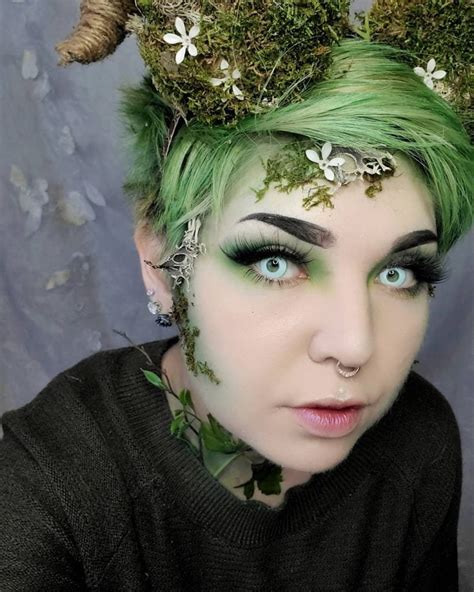 Forest Spirit Makeup with White Cosplay Contacts — UNIQSO