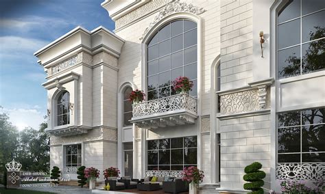 Classic Villa With White Stone Behance