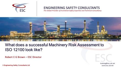 What Does A Successful Machinery Risk Assessment To Iso 12100 Look Like Webinar Esc