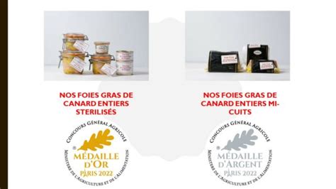 Le concours général agricole de Paris nous décerne une médaille d or et