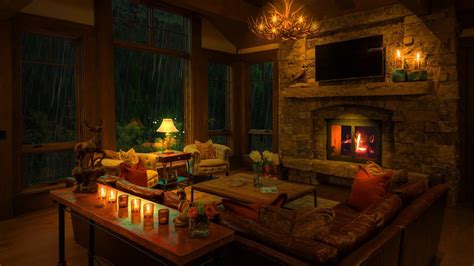 Cozy Manor Living Room Ambience Asmr Heavy Rain And Howling Wind