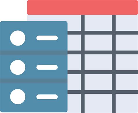 Data Table Flat Icon Vector Art At Vecteezy