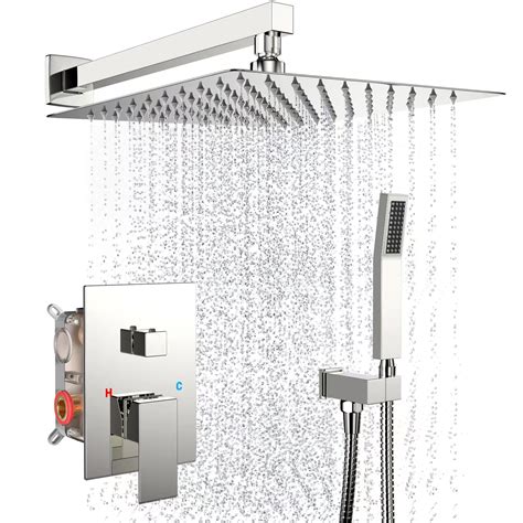 Fatspas Rain Shower System Shower Faucet Set With Rain Handheld