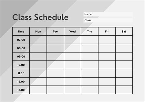 Free Printable Class Schedule Templates To Customize Canva