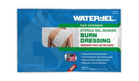 Water Jel Sterile Cooling Gel Soaked Burn Dressing 20 X 45 Cm