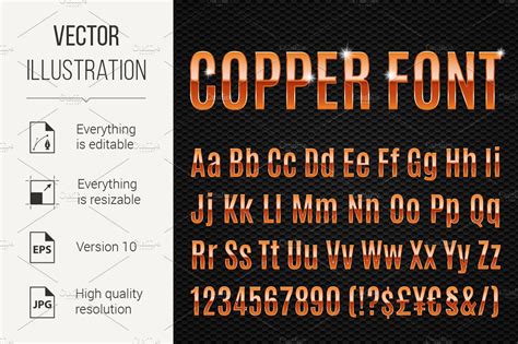 Copper font | Graphics ~ Creative Market