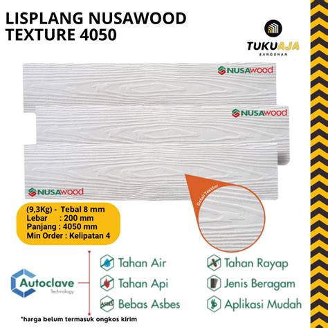 Jual Lisplang Grc Nusawood Mm X Mm X Mm Texture Lisplank