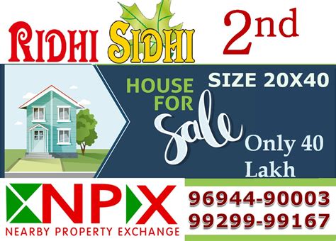 HOUSE For Sale In Ridhi Sidhi 2nd NPEX Nearby Property Exchange