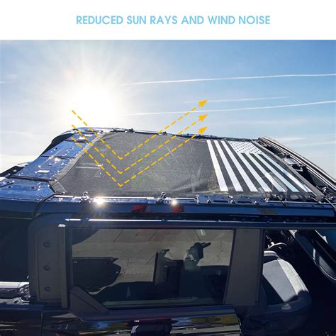 Snapklik Sukemichi Sunshade For Ford Bronco Mesh Sun Shade Bikini Top Cover Bimini Top For