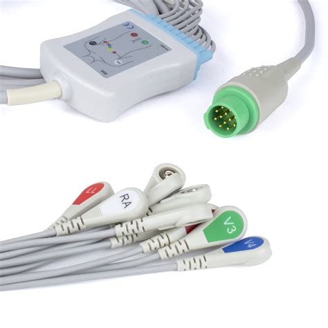 Fukuda Pin To Lead Connector Fixed Ecg Cable Snap Monitor