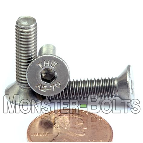 M5 X 20mm Stainless Steel Flat Head Socket Cap Screws Coarse 5mm X 080 Din 7991 Ebay