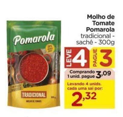 Molho de Tomate Pomarola tradicional sachê 300g oferta na Carrefour