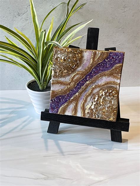 Purple Geode Wall Art By Lisa Gates Resin Geode Wall Art Crystal