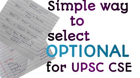 How To Choose Optional For UPSC CSE Simple And Effective Way To Select