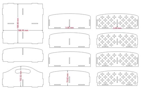 Laser Cut 4 Compartment Serving Tray With Handle Ai Cdr Dxf Pdf Svg