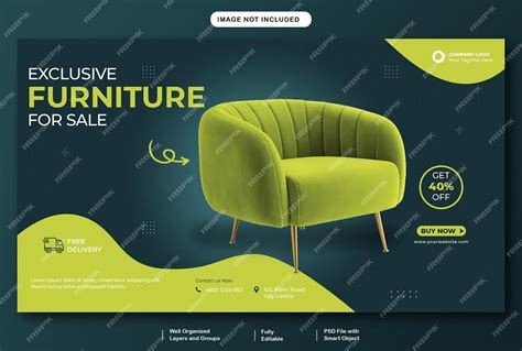 Premium Psd Psd Furniture Banner Template