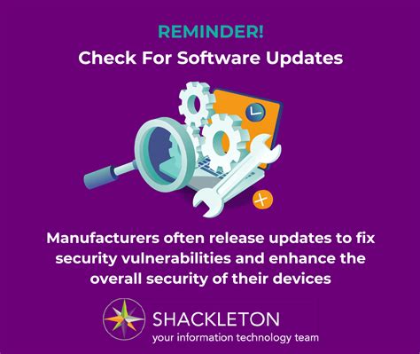 Updating Software - Vital For Your Online Security (Shackleton