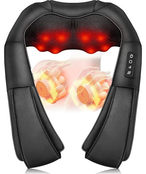 Shiatsu Home Neck And Shoulder Massager With Heat 8 Deep Kneading For