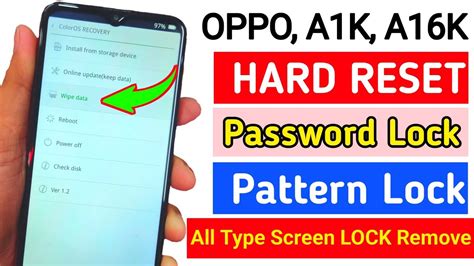 Oppo A1k Hard Reset Oppo A1k Pattern Lock Remove Oppo A1k Pin