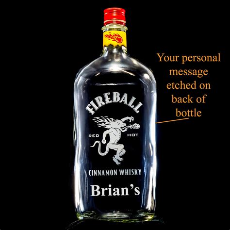 Fireball Whisky / Whiskey Custom Engraved/Etched Personalized | Etsy