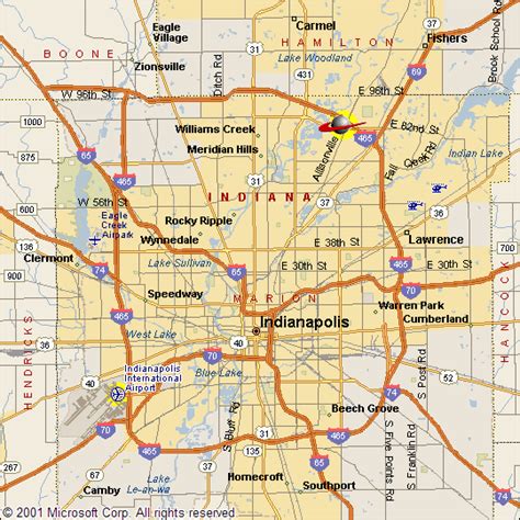 Indianapolis Map - TravelsFinders.Com