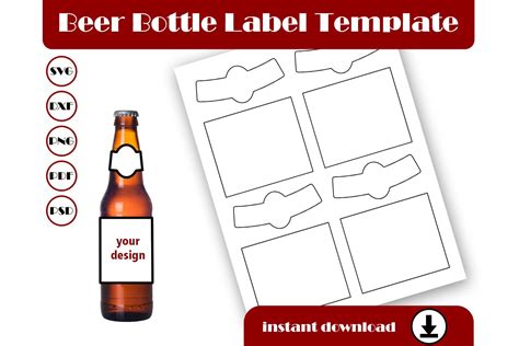 Beer Bottle Label Template Sticker Label Graphic by blacbidigital ...