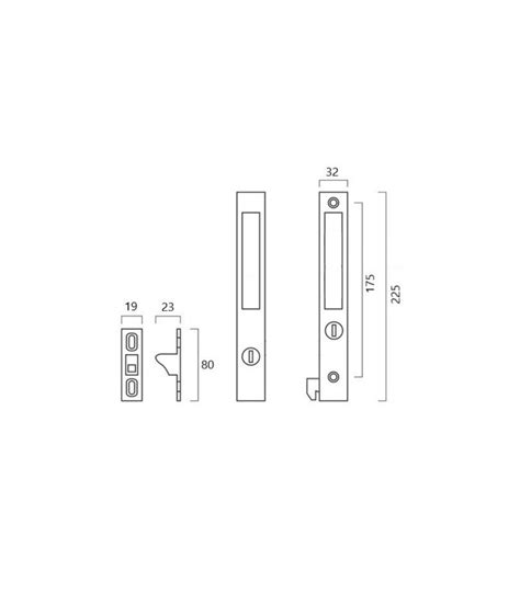 Hardware Specialist Aluminum Sliding Door Lock With Double Key