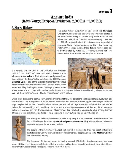 Fillable Online The Indus River Valley Civilizationearly World Civilizations Fax Email Print