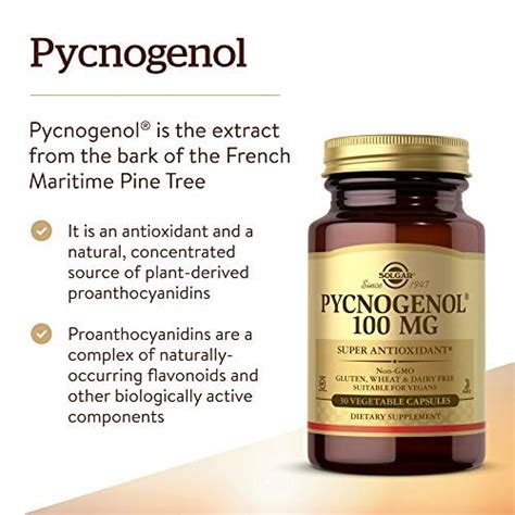 Solgar Pycnogenol Mg Vegetable Capsules Imported Products