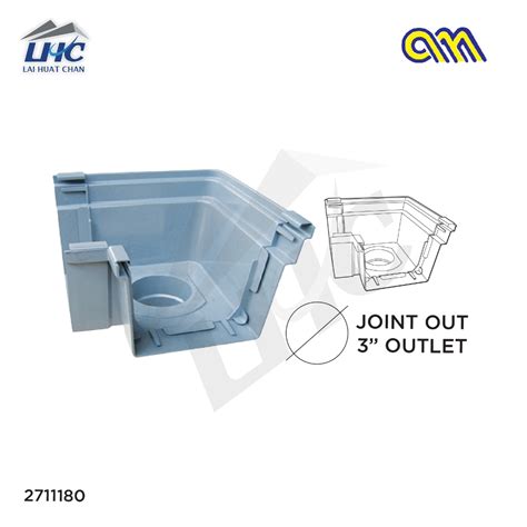 F300 2711180 27G JO4 ARENSI MARLEY Pvc Gutter Mitre Joint Out With 3