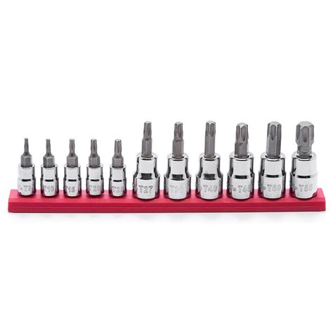 Husky And In Drive Torx Bit Socket Set Piece Pip Hardware