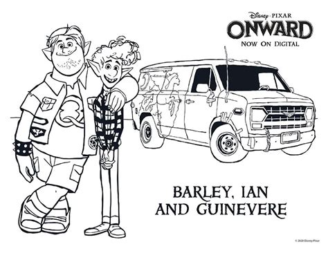 Disneypixar Onward Printable Coloring Pages And Activity Sheets