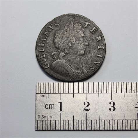 Extremely Rare King William III Half Penny Coin 1696 With Small Rs