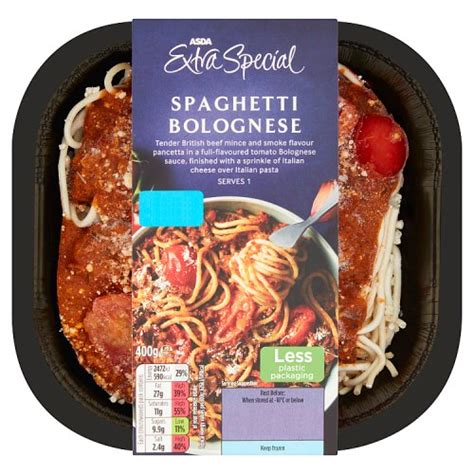 Asda Extra Special Spaghetti Bolognese 400g Really Good Culture