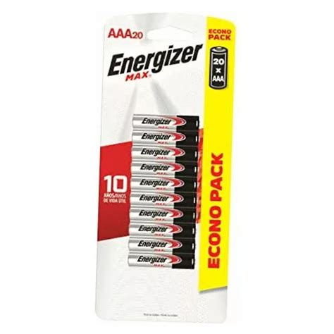 Energizer Pila Max Alcalinas Aaa 20 Pilas Blanco Rojo MercadoLibre