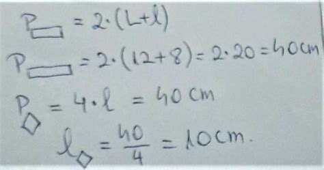 4 În dreptunghi cu dimensiunile egale cu 12 cm și 8 cm are perimetrul