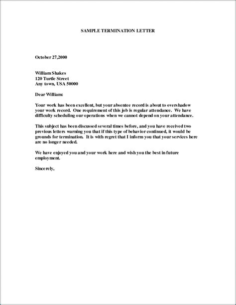 Sample Of Termination Letter Template Bogiolo