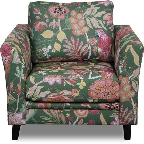 Fauteuil Ekerö en tissu fleuri Eden Vert Perroquet 499 99