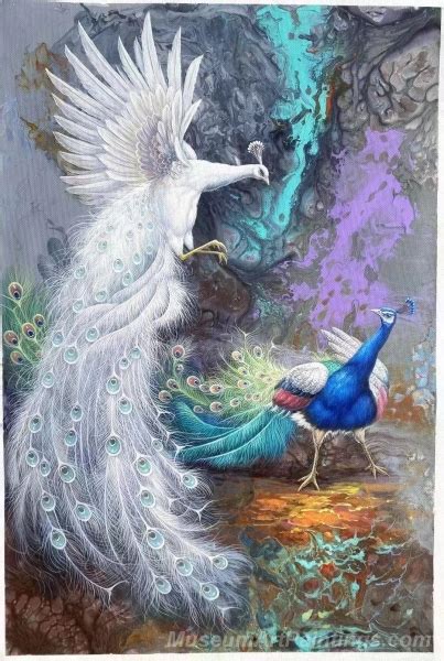 Peacock,Famous Peacock Paintings for Sale - MuseumArtPaintings.com