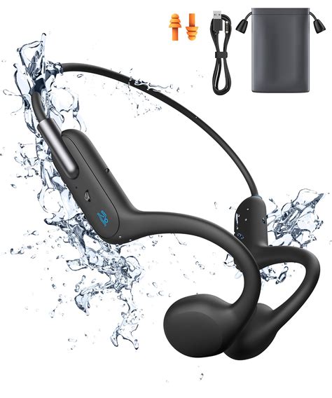 Bone Conduction Headphones, Wireless Open-Ear Headphones, Bluetooth 5.3 with Mic - MP3 Play ...