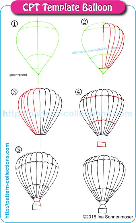 How To Draw A Hot Air Balloon In 3 Easy Steps